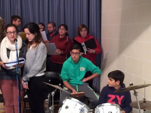 Rehearsing on Christmas Eve 2015